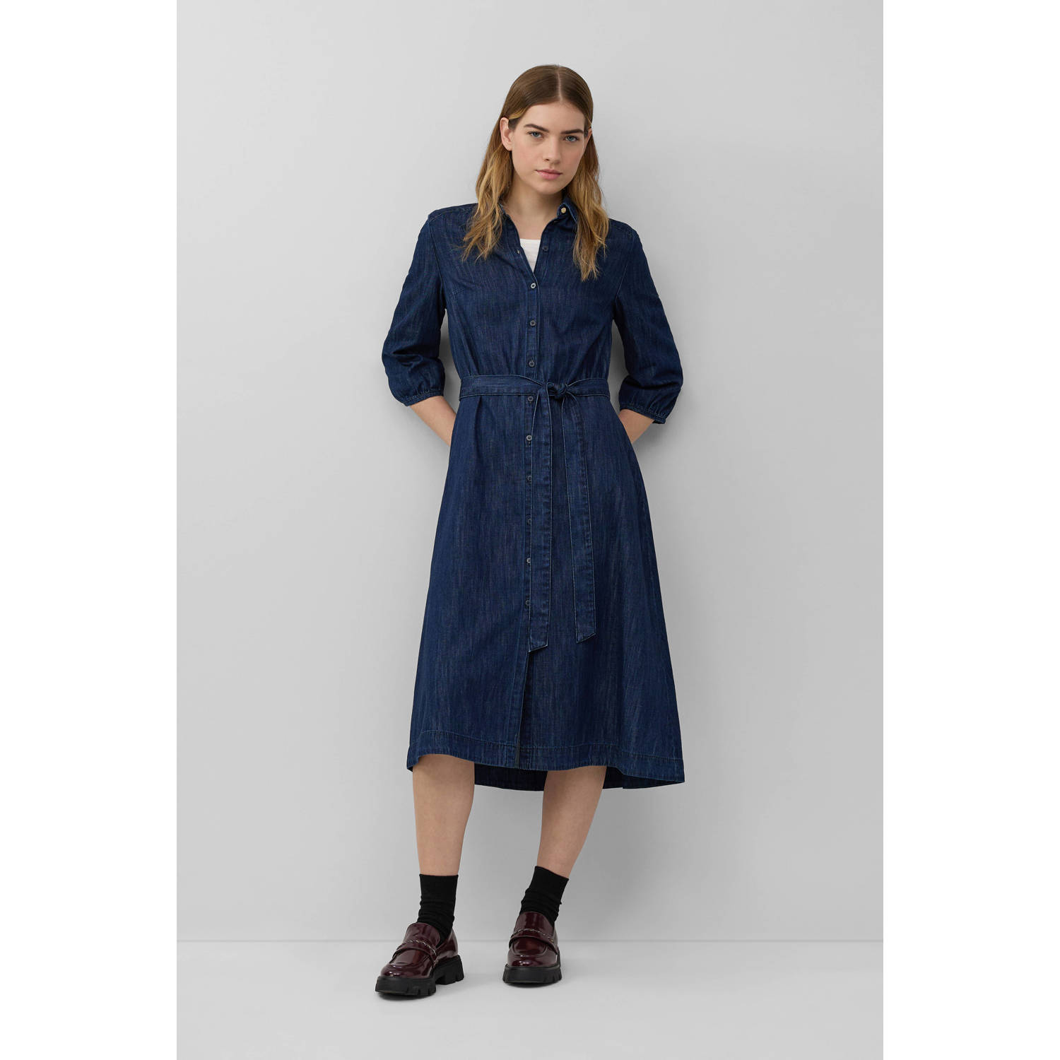 S.Oliver denim spijkerjurk dark blue denim