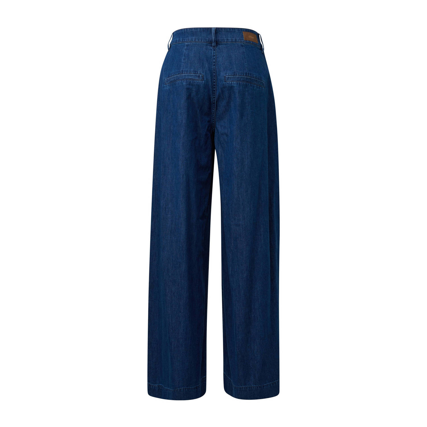 s.Oliver high waist wide leg jeans dark blue denim