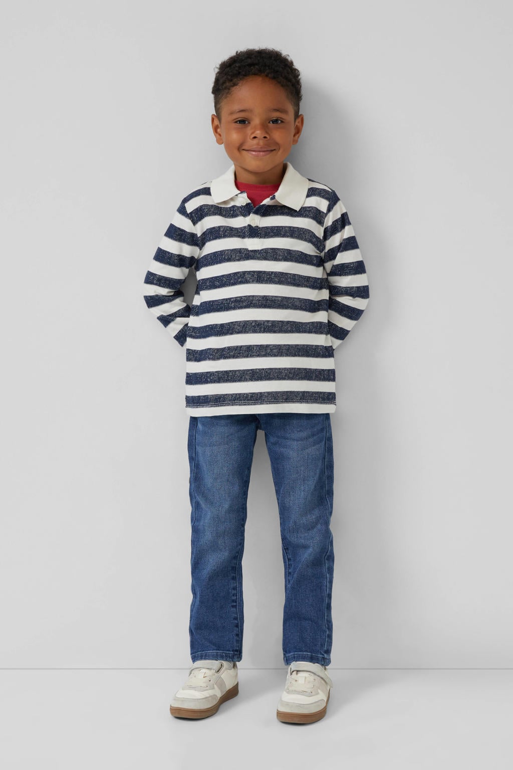 Medium blue denim jongens s.Oliver slim fit jeans van denim met effen