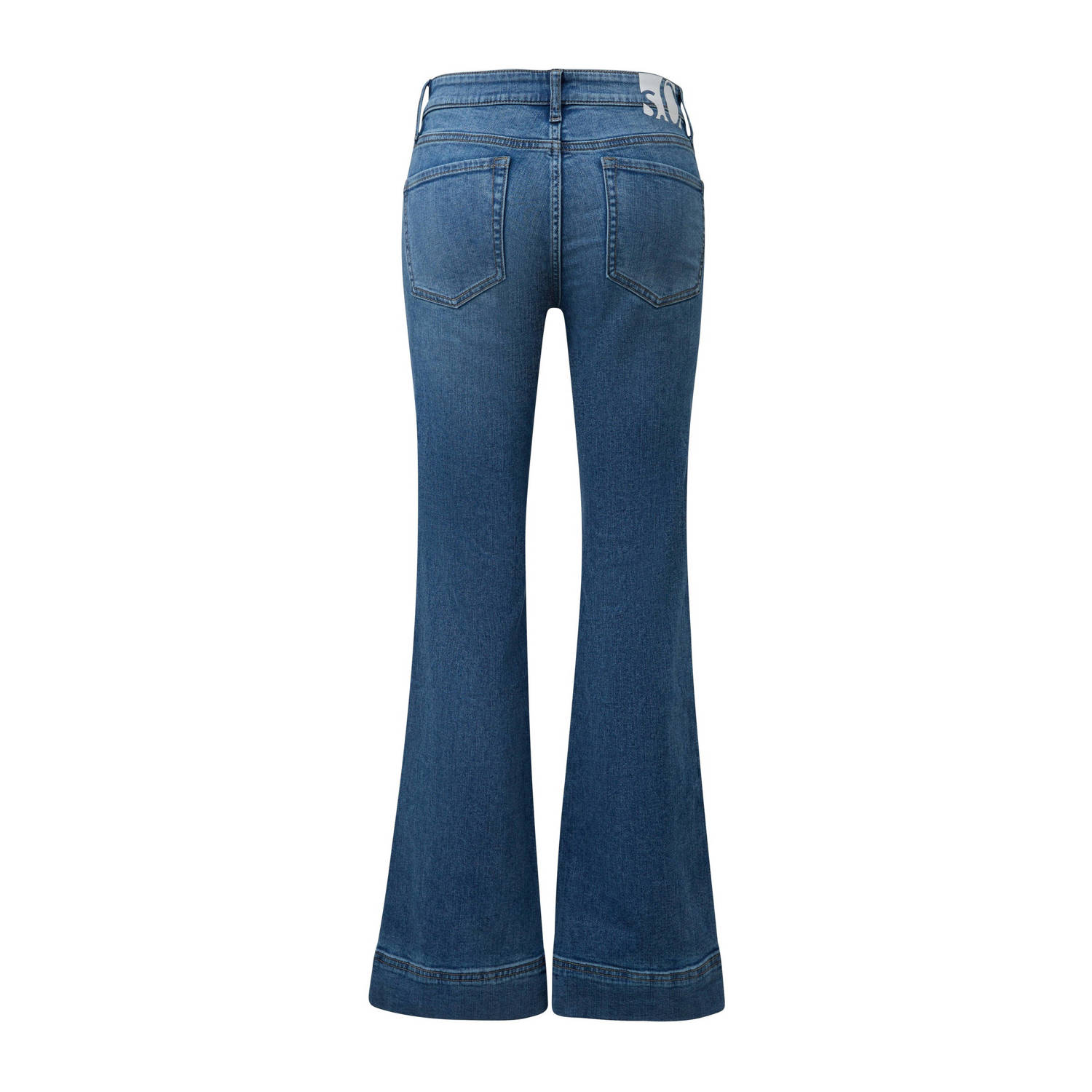 s.Oliver flared jeans medium blue denim