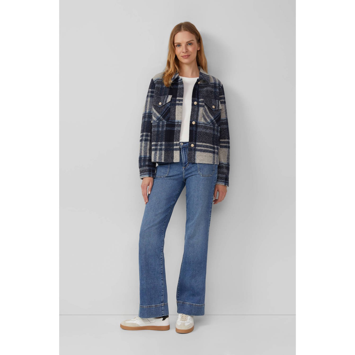 S.Oliver flared jeans medium blue denim