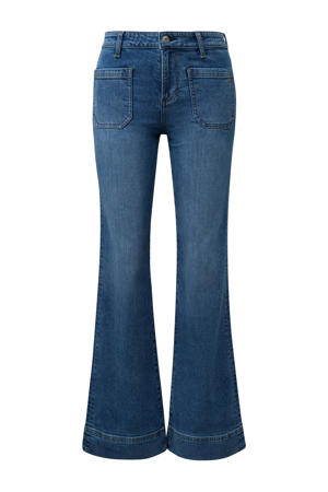 flared jeans medium blue denim