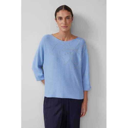 s.Oliver BLACK LABEL fijn gebreide top blauw afbeelding