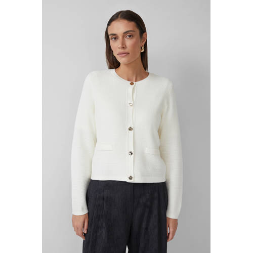 s.Oliver BLACK LABEL gebreid vest wit afbeelding