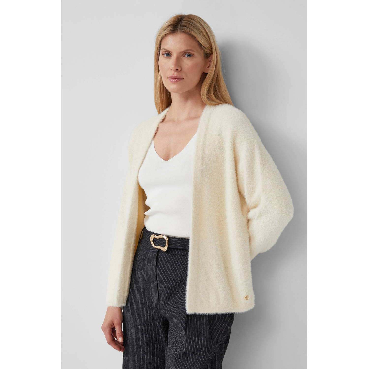 S.Oliver BLACK LABEL gebreid vest ecru
