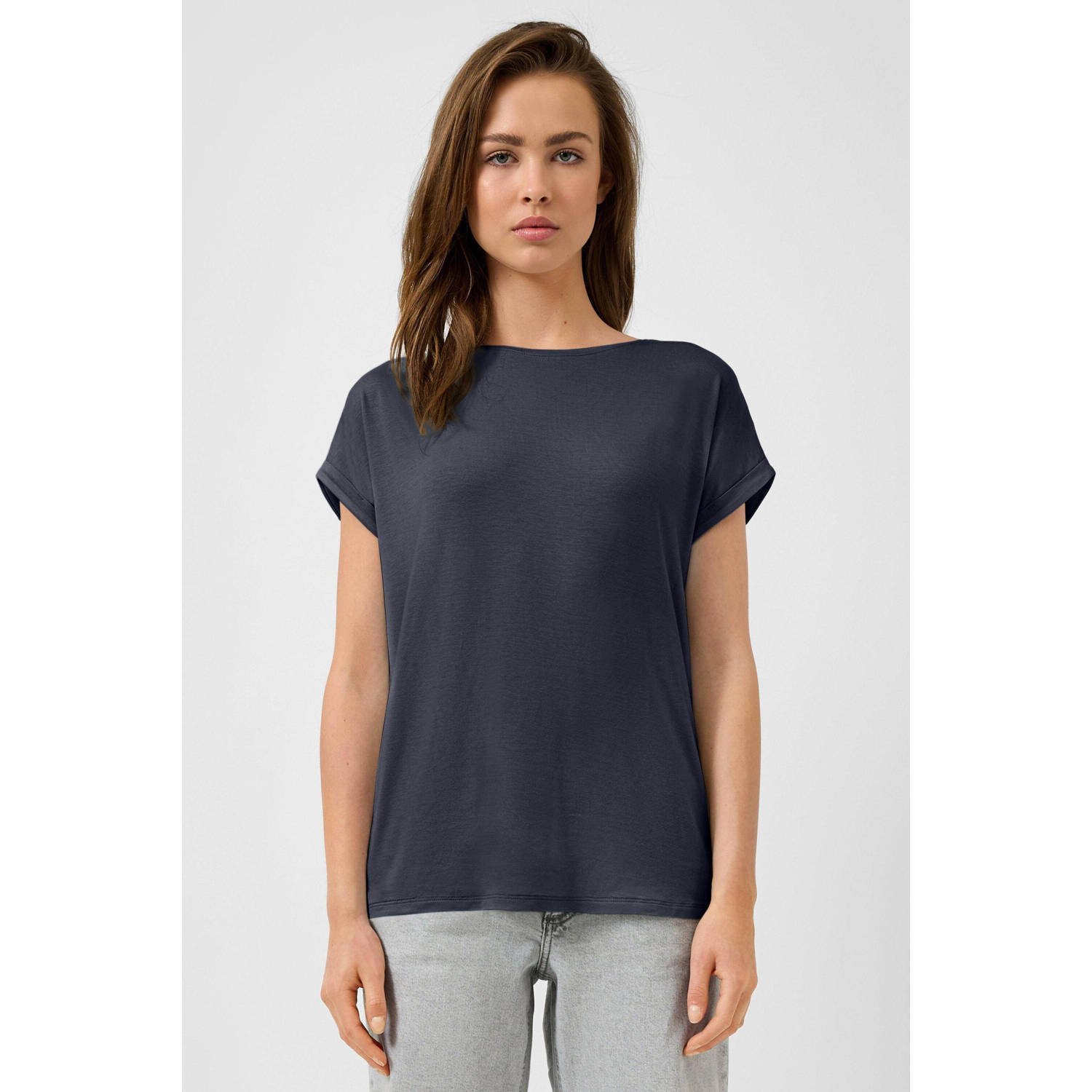 Q S by s.Oliver top donkerblauw