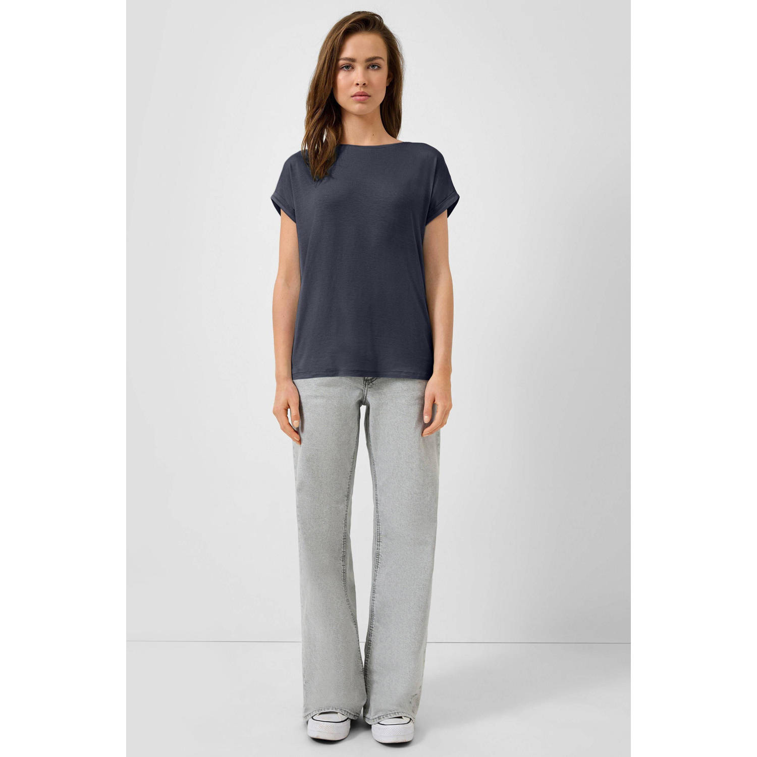 Q S by s.Oliver top donkerblauw