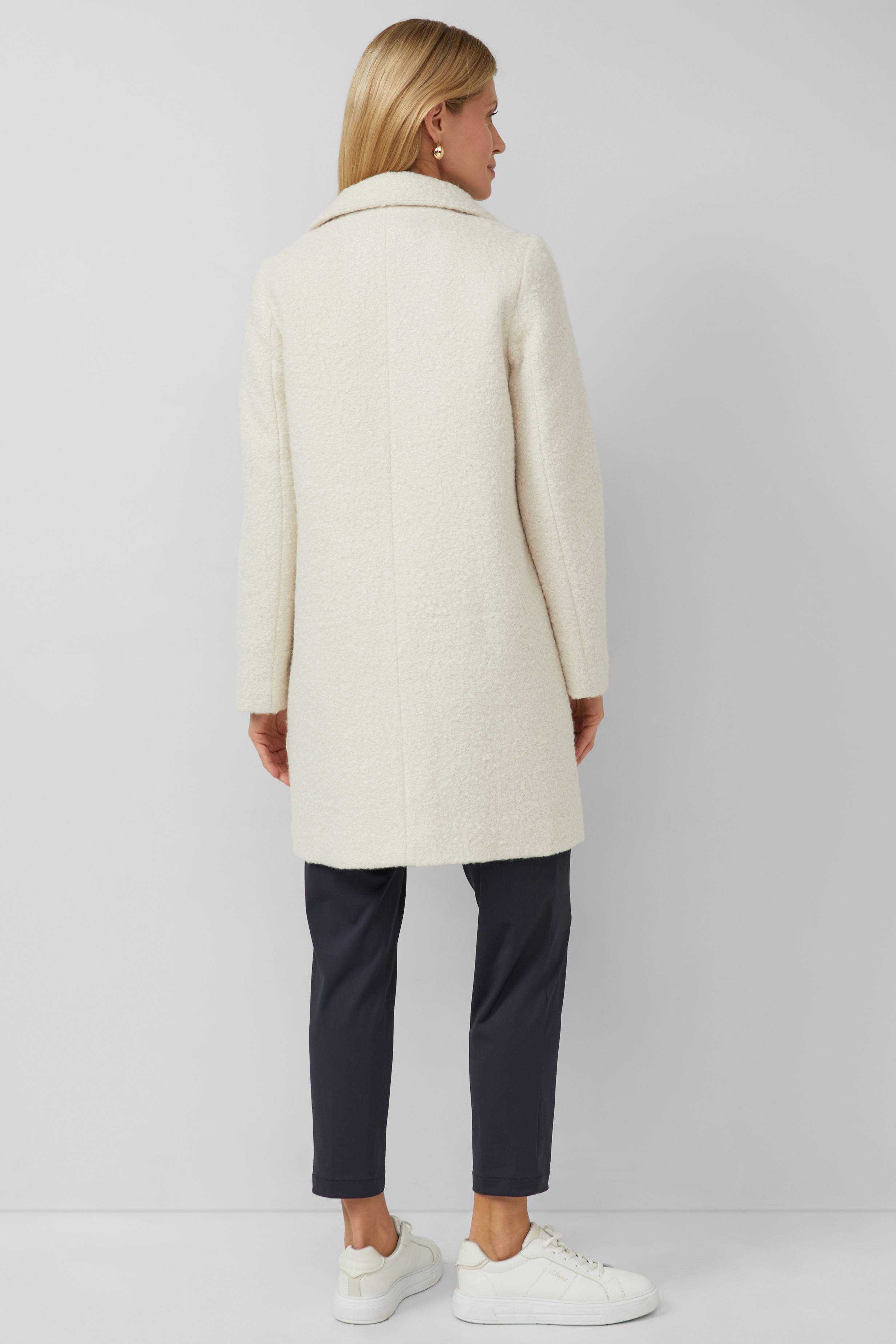 s.Oliver BLACK LABEL wollen manteljas beige | wehkamp