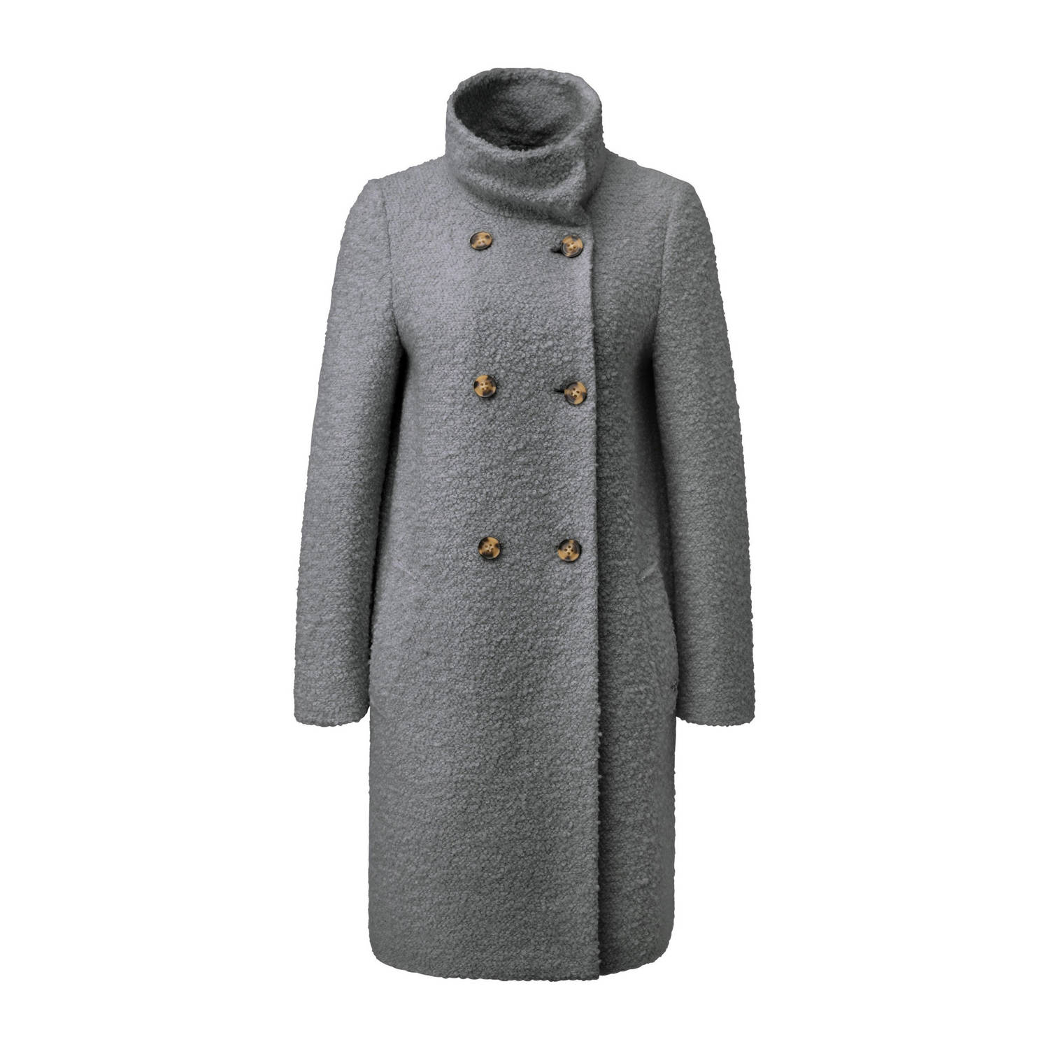 S.Oliver BLACK LABEL wollen manteljas grijs