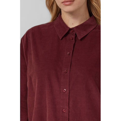 s.Oliver corduroy blouse donkerrood afbeelding