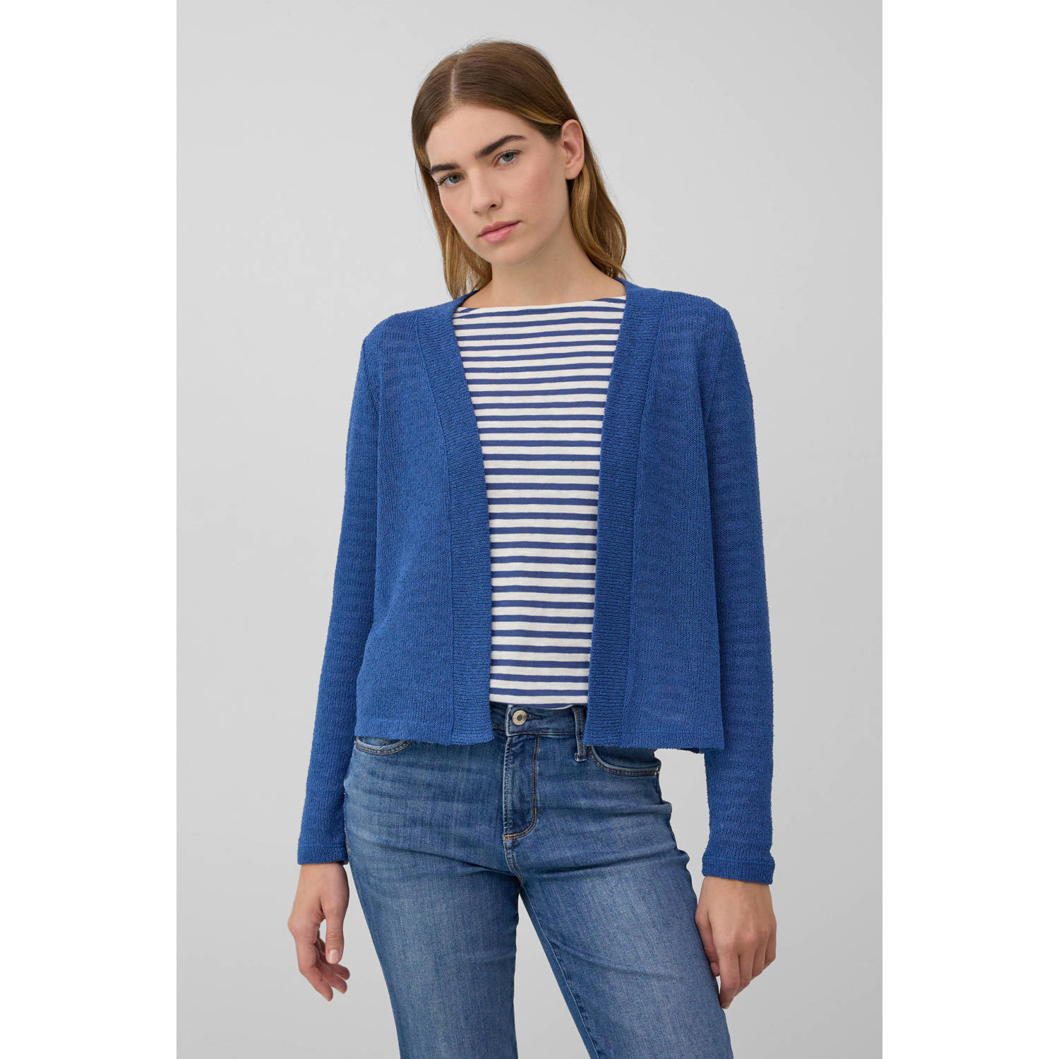 S.Oliver gebreid vest blauw
