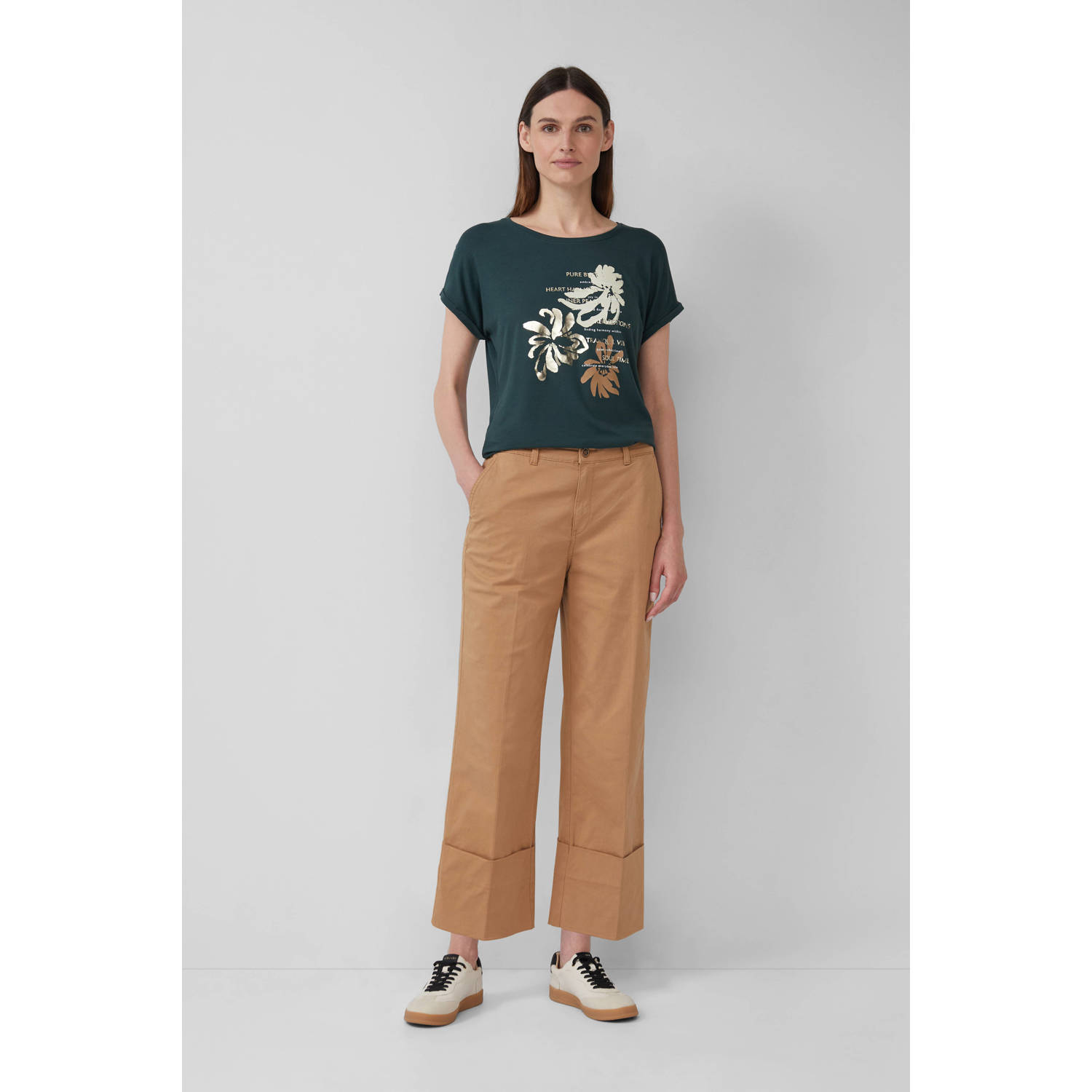 S.Oliver straight high waist culotte camel