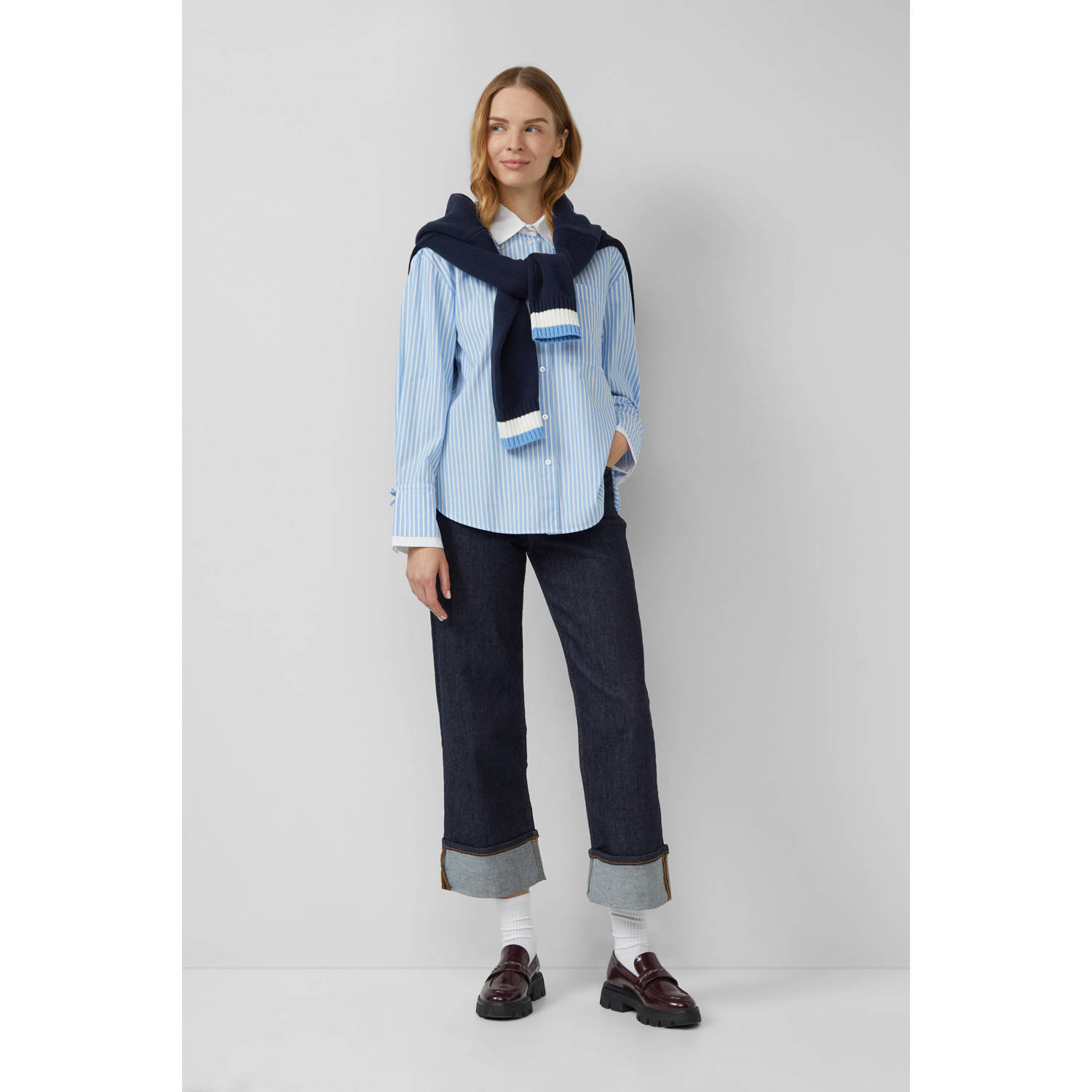s.Oliver blouse lichtblauw