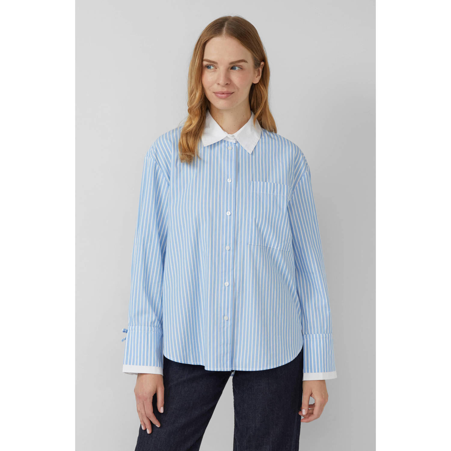 s.Oliver blouse lichtblauw