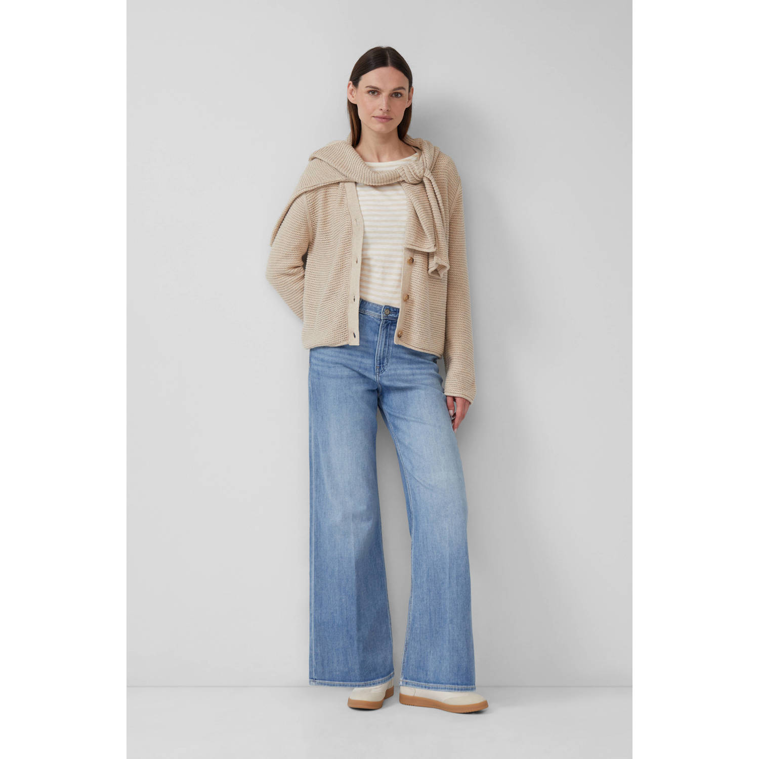 s.Oliver gebreid vest beige