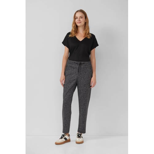 s.Oliver straight regular waist broek zwart afbeelding