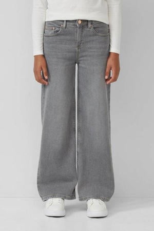 high waist wide leg jeans grey denim
