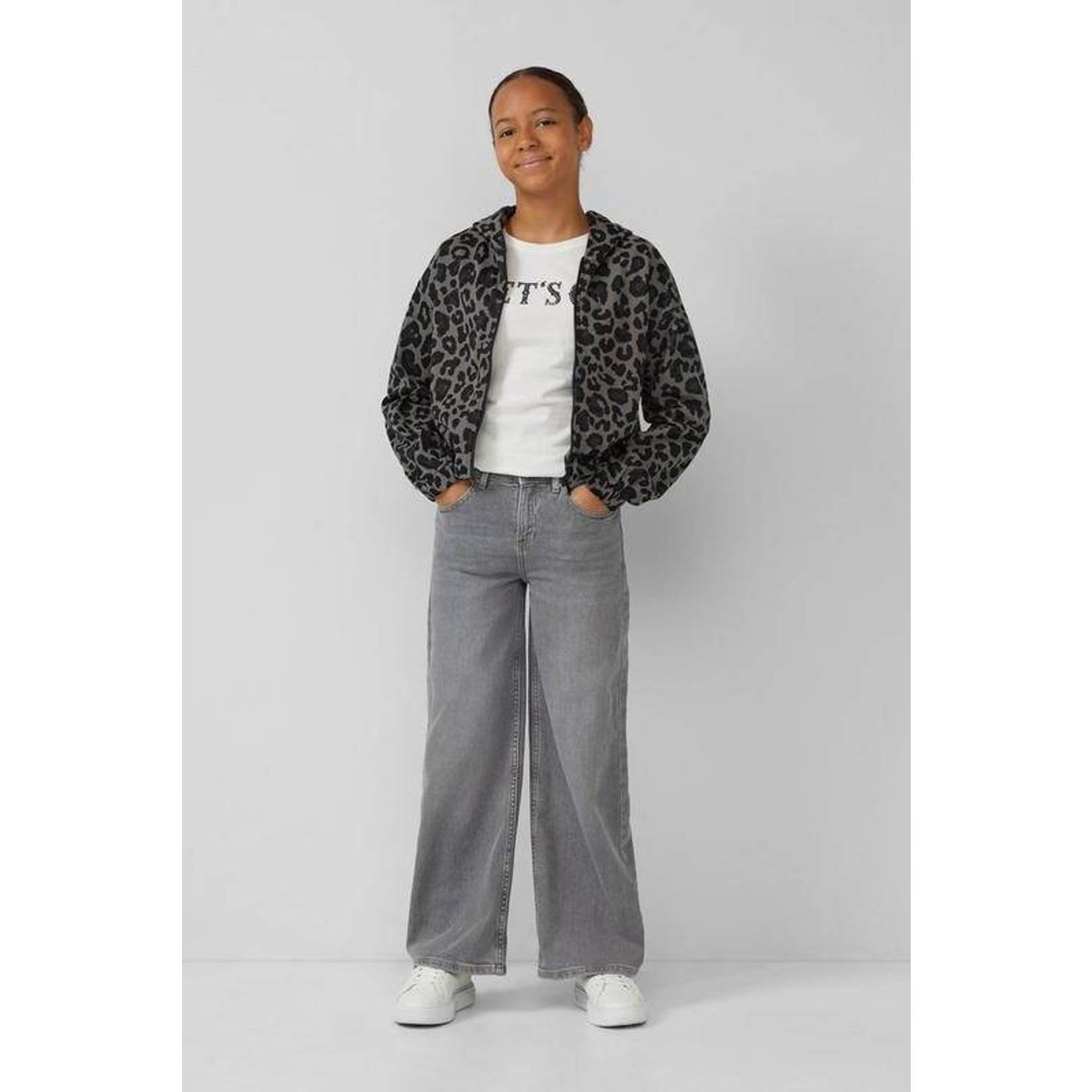s.Oliver high waist wide leg jeans grey denim
