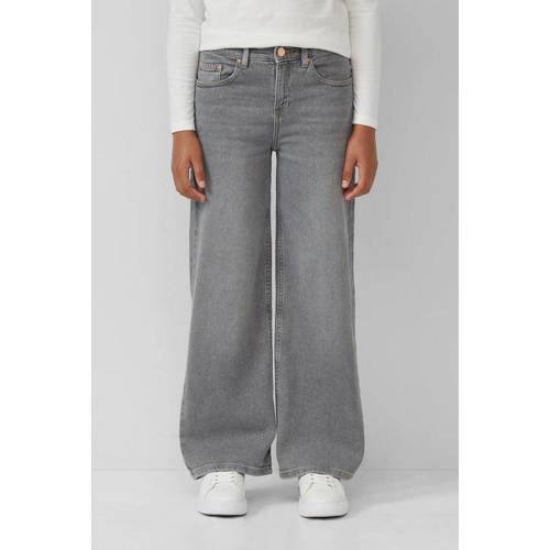 s.Oliver high waist wide leg jeans grey denim afbeelding