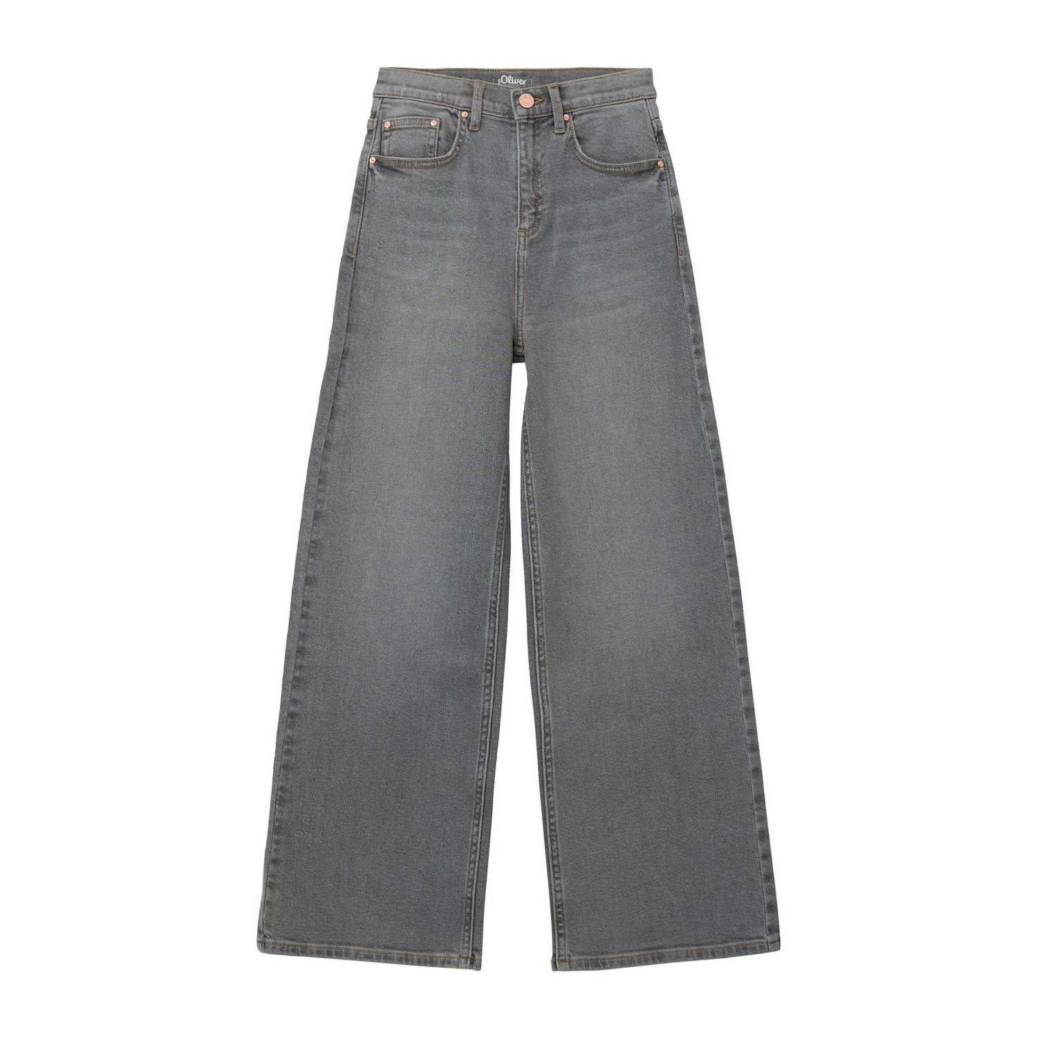 S.Oliver high waist wide leg jeans grey denim