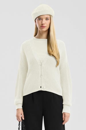 vest ecru grof gebreid