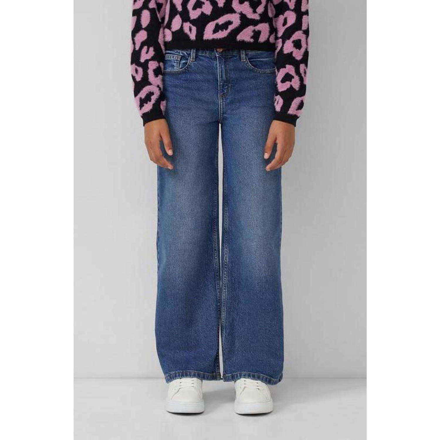 S.Oliver high waist wide leg jeans medium blue denim