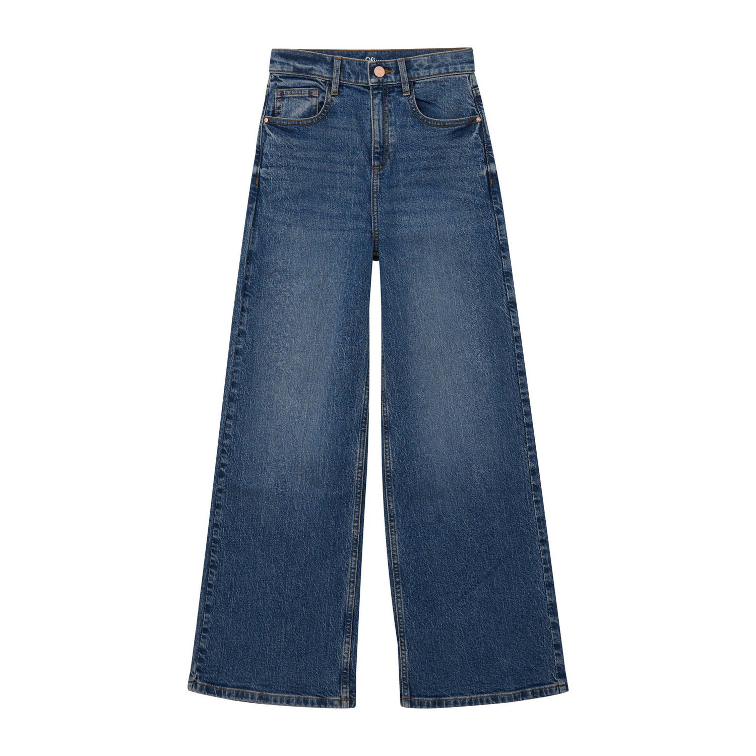 S.Oliver high waist wide leg jeans medium blue denim