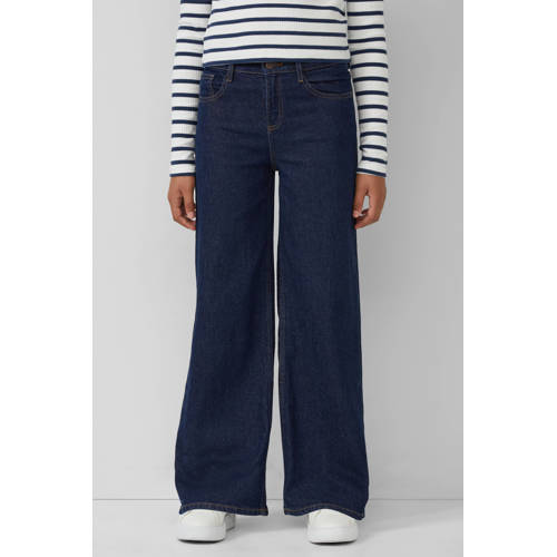 s.Oliver high waist wide leg jeans dark blue denim afbeelding