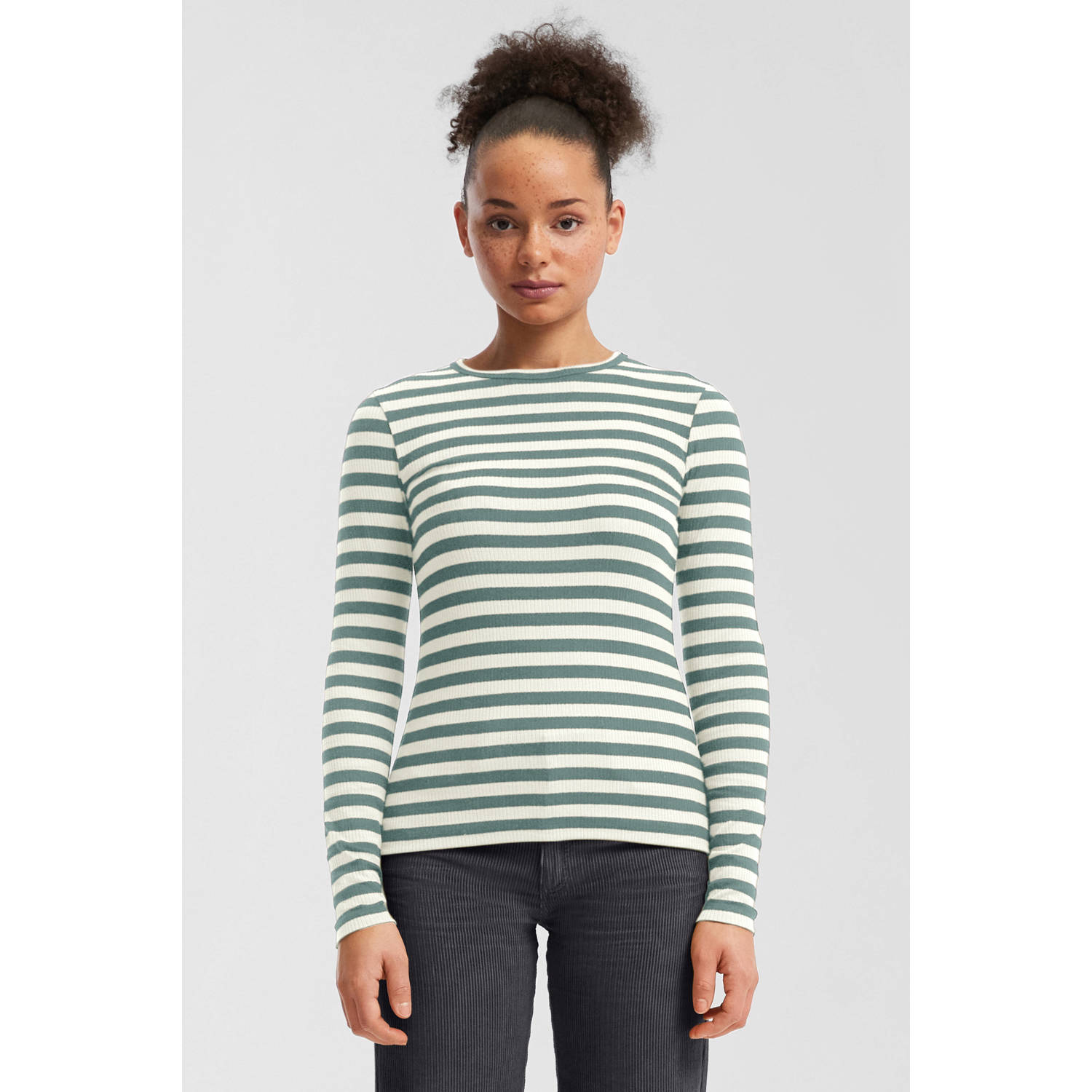 Q S designed by Shirt met lange mouwen