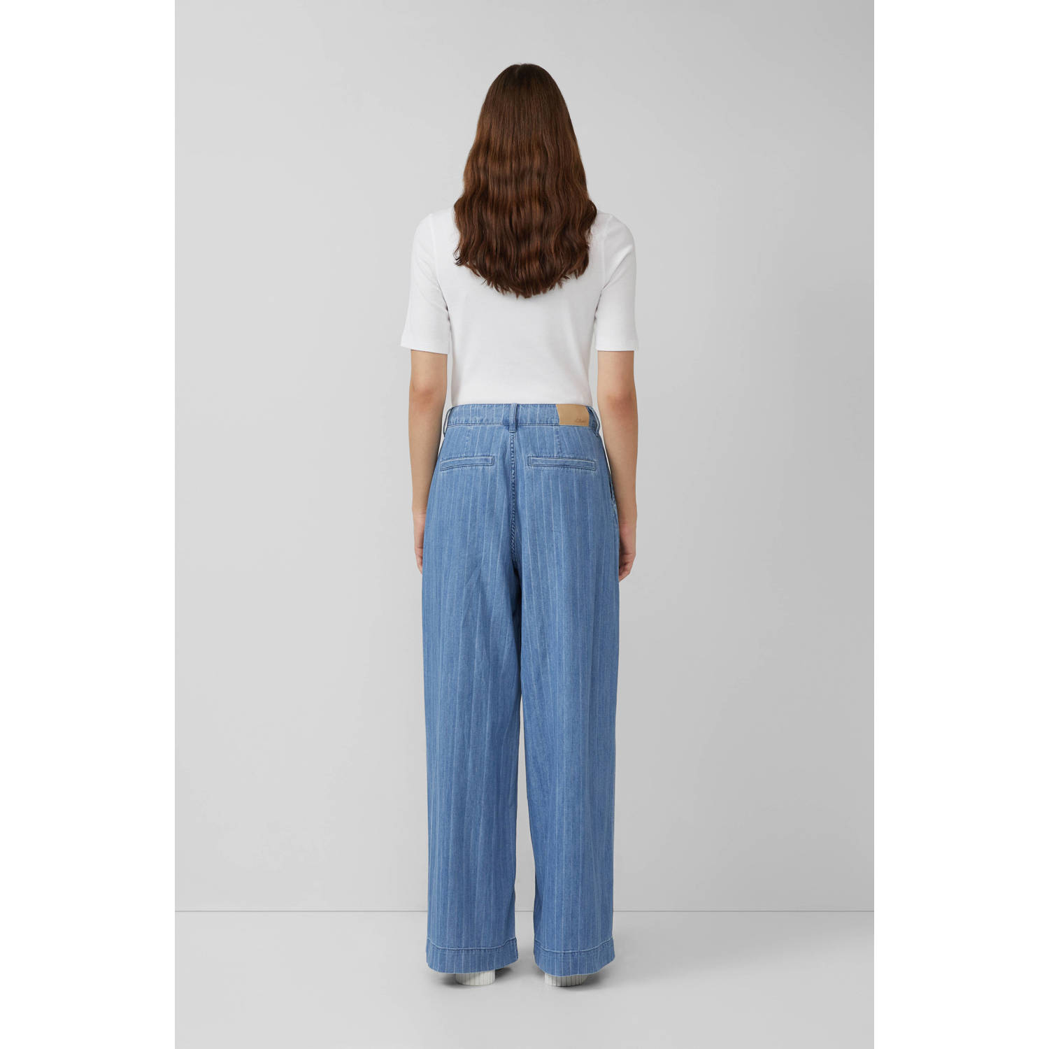s.Oliver high waist wide leg jeans medium blue denim