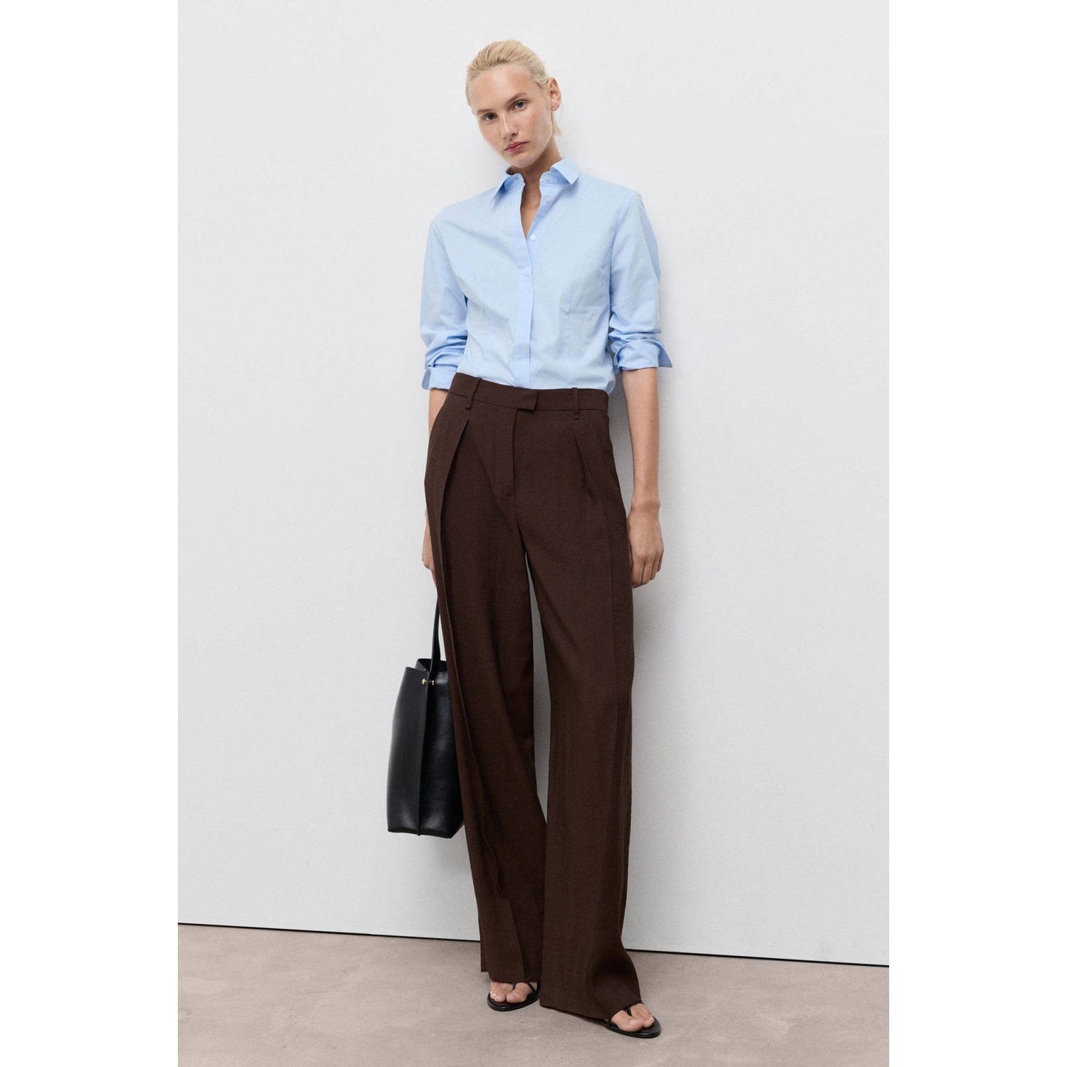 Mango blouse lichtblauw