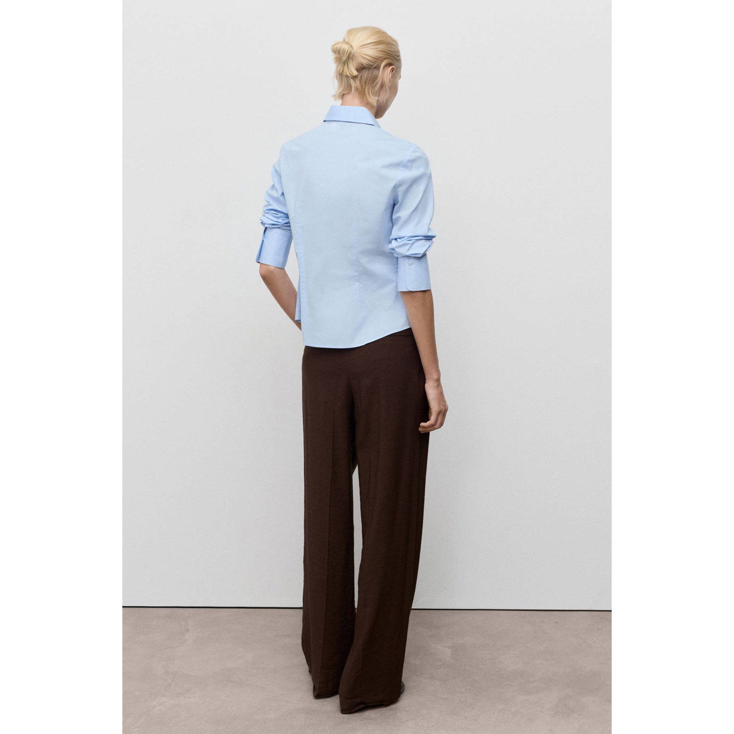 Mango blouse lichtblauw