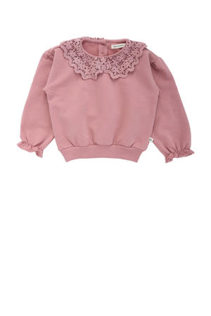sweater roze broderie