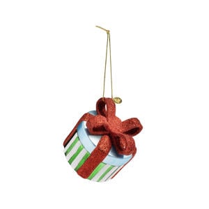 kerstornament cadeau - glas