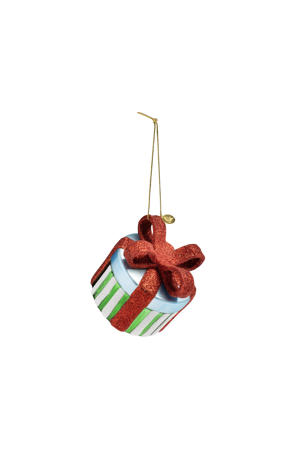 kerstornament cadeau - glas