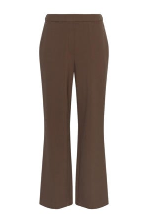 straight regular waist casual broek bruin
