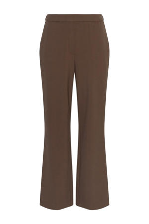 straight regular waist casual broek bruin