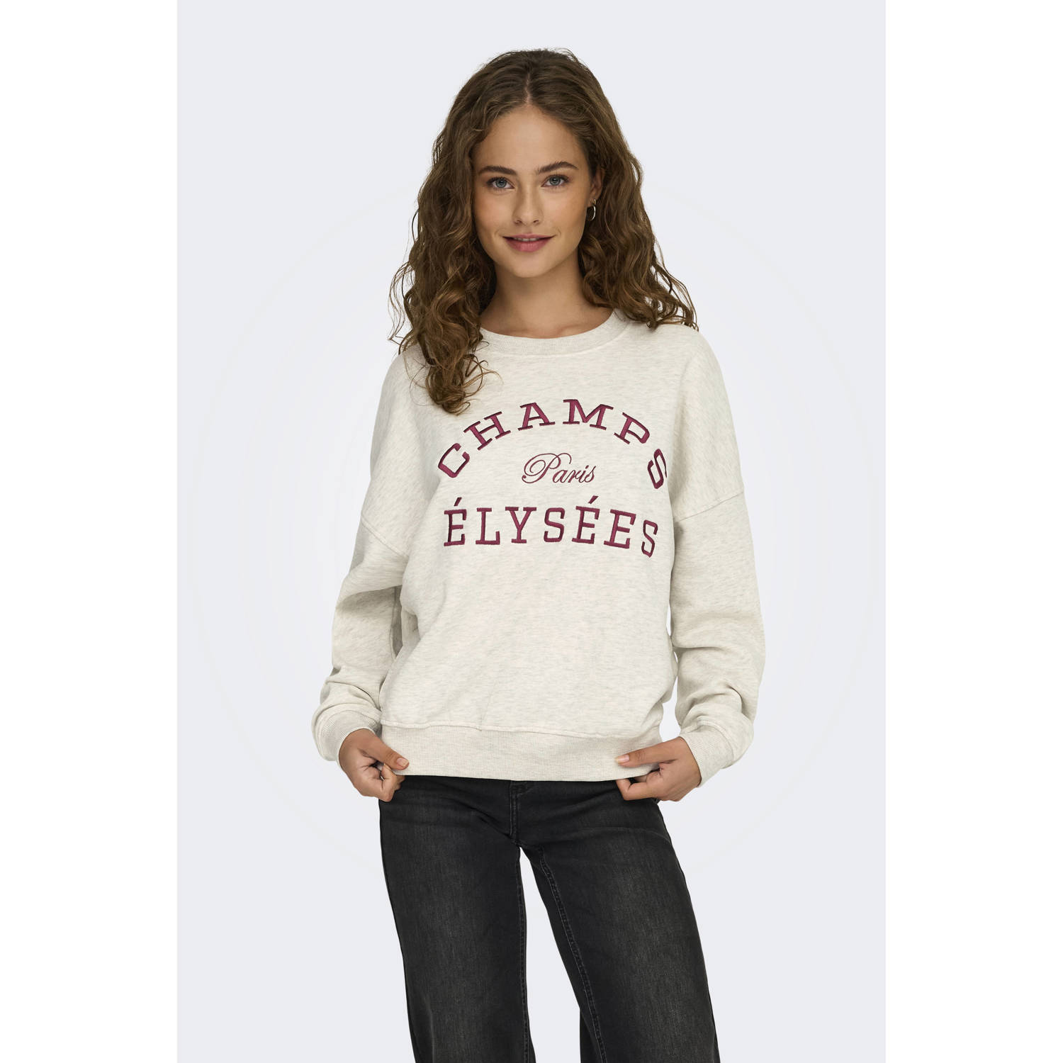 JDY sweater lichtgrijs