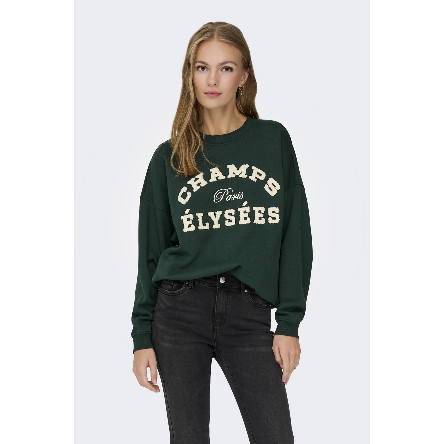 JDY sweater donkergroen