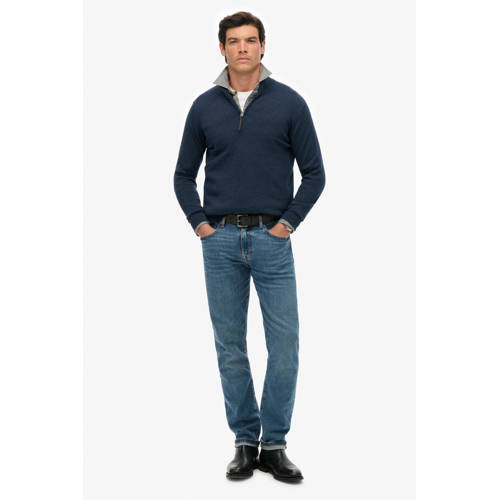 Superdry gebreide trui donkerblauw afbeelding