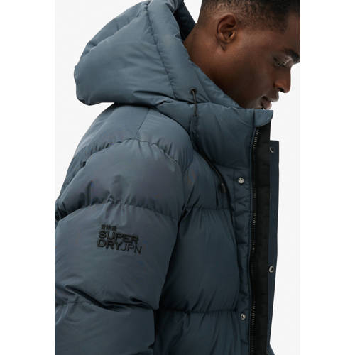 Superdry gewatteerde jas petrol afbeelding