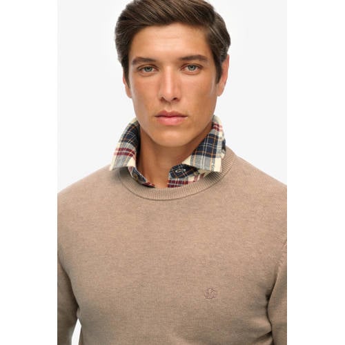 Superdry gebreide trui taupe afbeelding