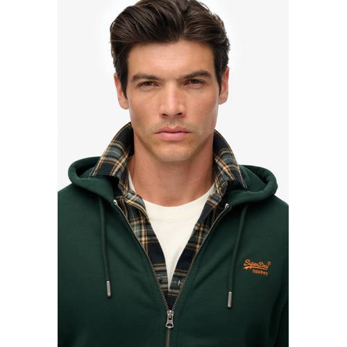 Superdry sweatvest donkergroen afbeelding