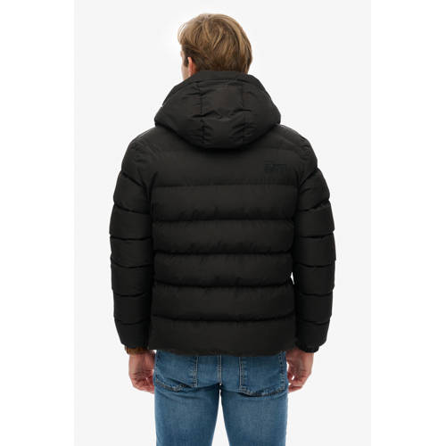 Superdry gewatteerde jas zwart afbeelding