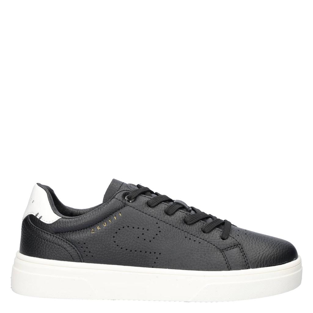 Zwarte heren Cruyff Gracia sneakers van imitatieleer met veters