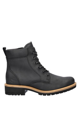 Elaina nubuck veterboots zwart