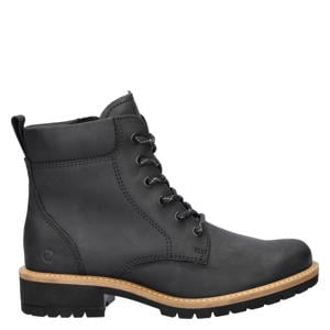 Elaina nubuck veterboots zwart