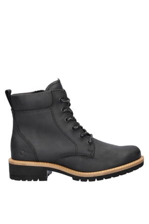 Elaina nubuck veterboots zwart