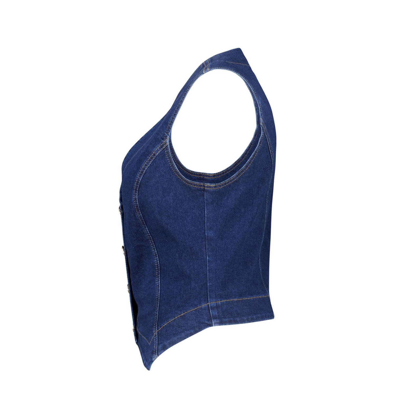 MS Mode gilet dark blue denim