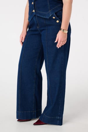 wide leg jeans blauw